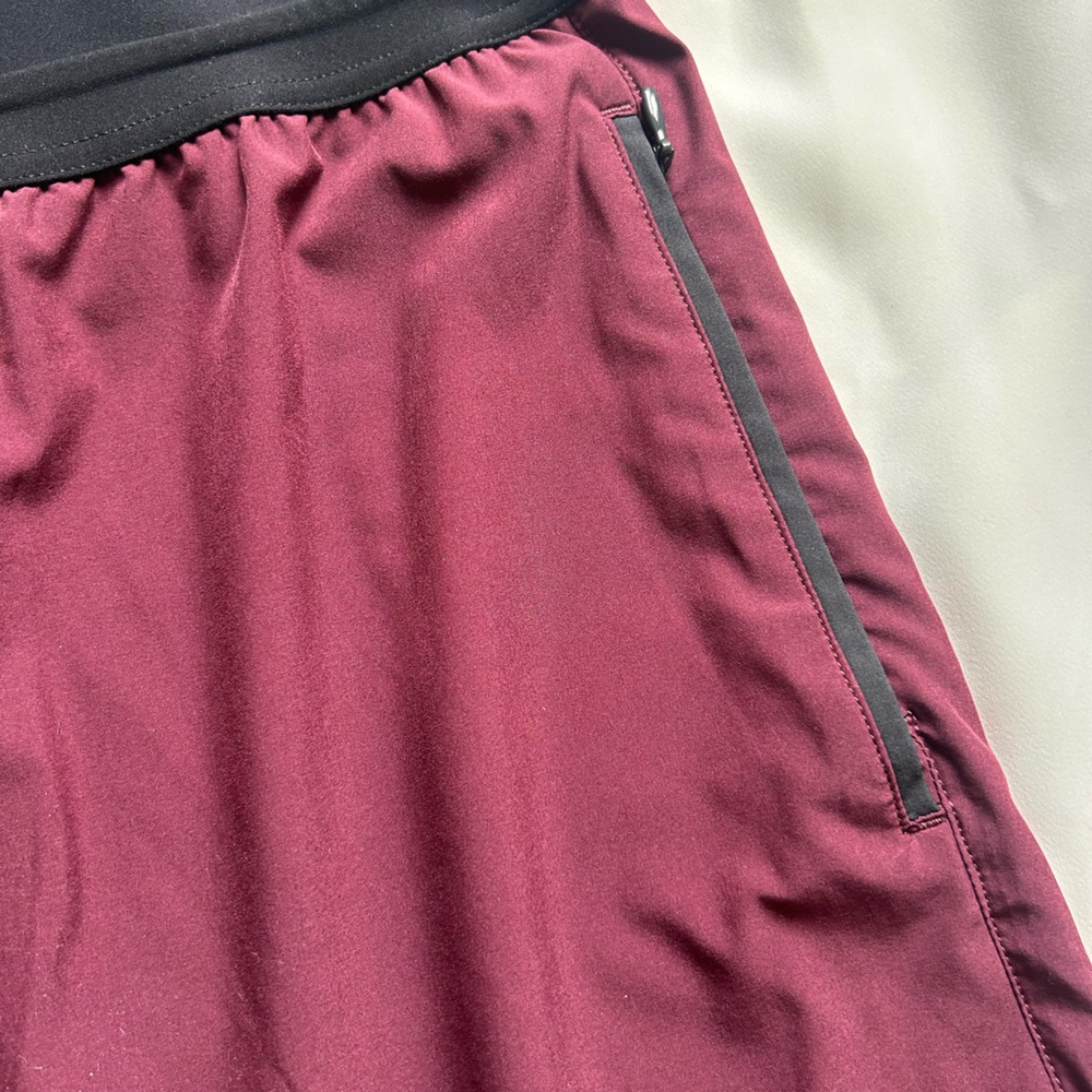 RHONE Athletic Shorts in Burgundy, Blue, and Beige - Picture 7 of 11